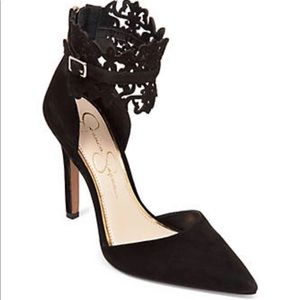 Jessica Simpson cacy black suede pump size 7 heel